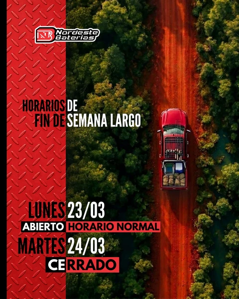 Horarios de atención — Nordeste Baterías